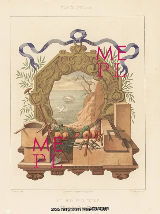 : Allegorical scene of a nest of Halcyon : Allegorical scene of a nest of Halcyon