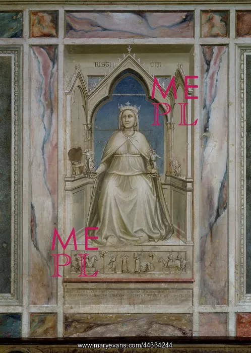 : Allegory of Justice, painted by Giotto : Allegory of Justice, painted by Giotto
