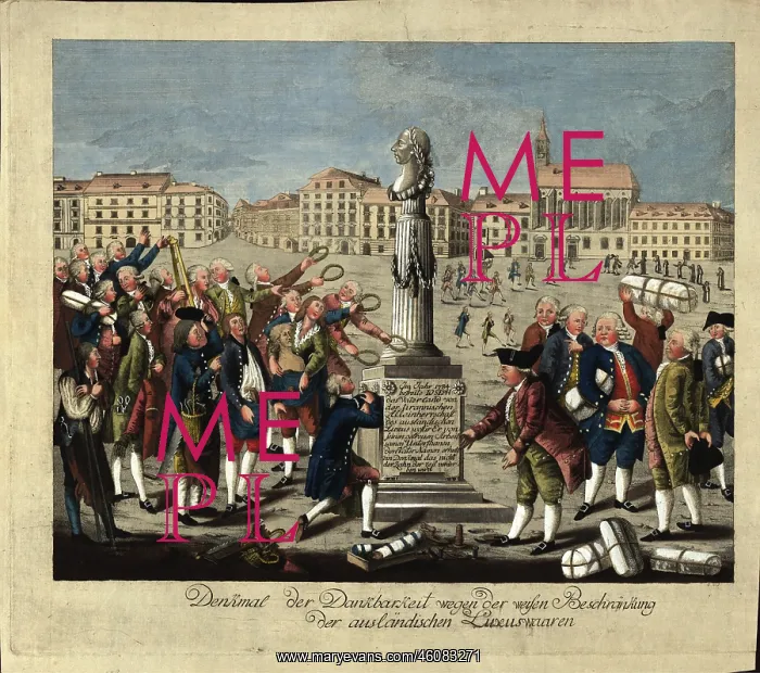 : Allegory on the restriction of the importation of : Allegory on the restriction of the importation of