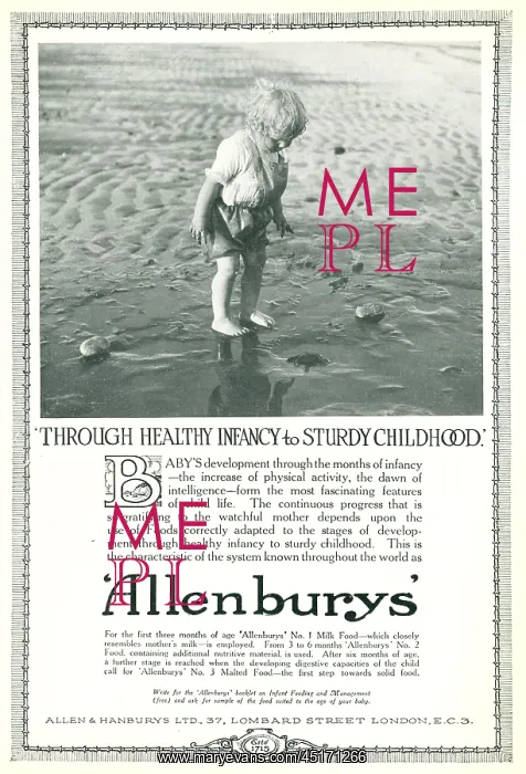 : Allenburys Advertisement : Allenburys Advertisement