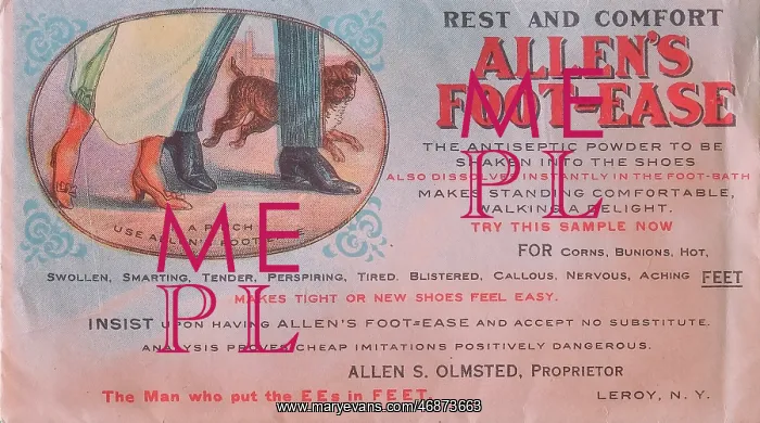: Allen's Foot-Ease advert flyer : Allen's Foot-Ease advert flyer
