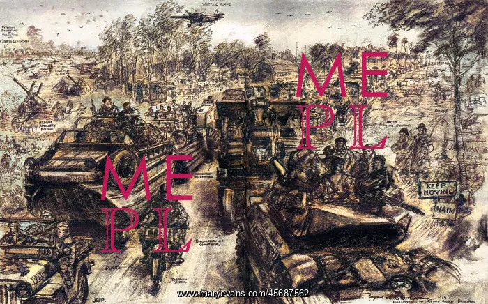 : Allied Armour heading into Holland; Second World War, 1944 : Allied Armour heading into Holland; Second World War, 1944