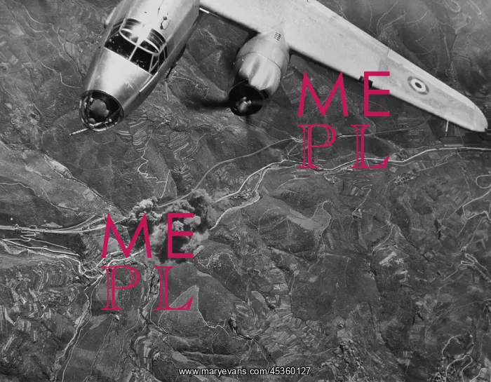 : Allied bomber hits a railroad bridge at the Piteccio : Allied bomber hits a railroad bridge at the Piteccio