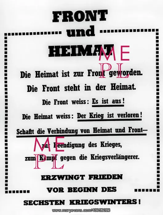 : Allied leaflet calls for an end to the war : Allied leaflet calls for an end to the war