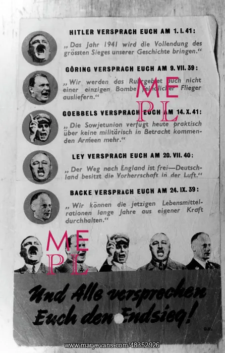 : Allied propaganda leaflet, 1943 : Allied propaganda leaflet, 1943