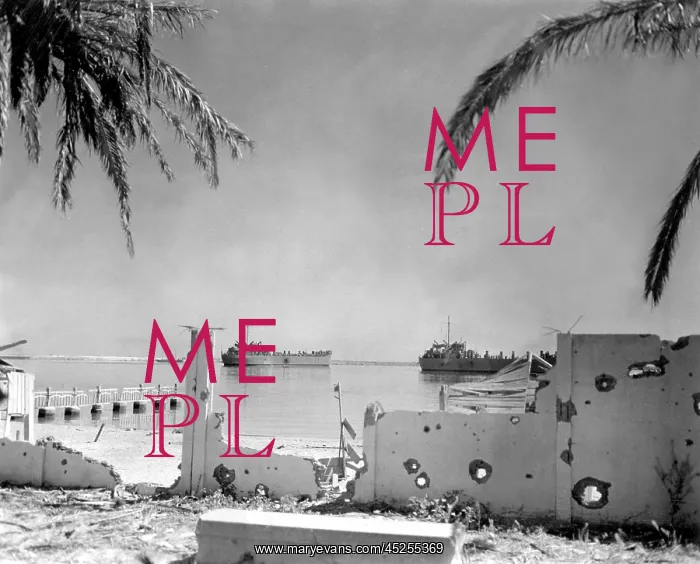  : Allied ships in Bizerte Harbor, Tunisia, May 1943