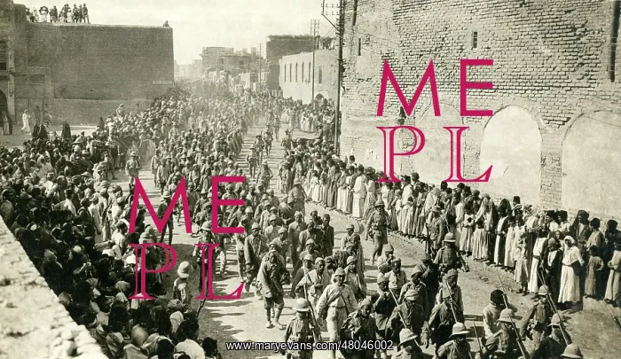 : Allied troops in Baghdad, Mesopotamia, WW1 : Allied troops in Baghdad, Mesopotamia, WW1
