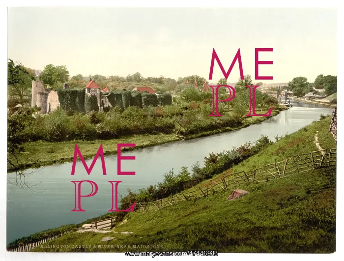 : Allington Castle and river, near Maidstone, England : Allington Castle and river, near Maidstone, England