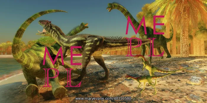 : An Allosaurus dinosaur brings down a huge Brachiosaurus : An Allosaurus dinosaur brings down a huge Brachiosaurus