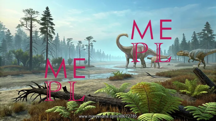 : An Allosaurus dinosaur confronts a Diplodocus and its young : An Allosaurus dinosaur confronts a Diplodocus and its young
