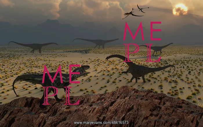 : An Allosaurus dinosaur spies a group of young Diplodocus ? : An Allosaurus dinosaur spies a group of young Diplodocus ?