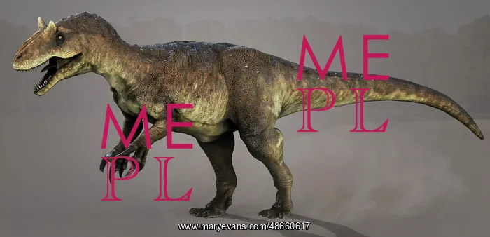 : Allosaurus dinosaur, side view : Allosaurus dinosaur, side view
