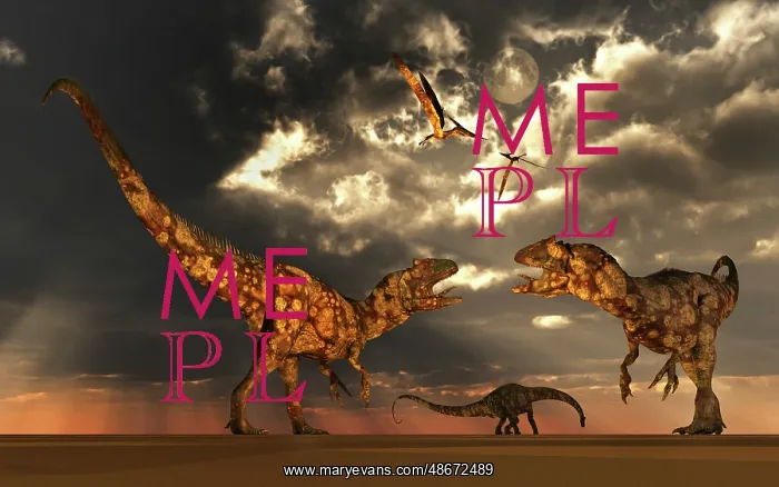 : Allosaurus dinosaurs and other creatures during : Allosaurus dinosaurs and other creatures during