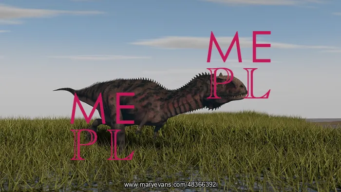: Alluring Majungasaurus in swamp grassland : Alluring Majungasaurus in swamp grassland