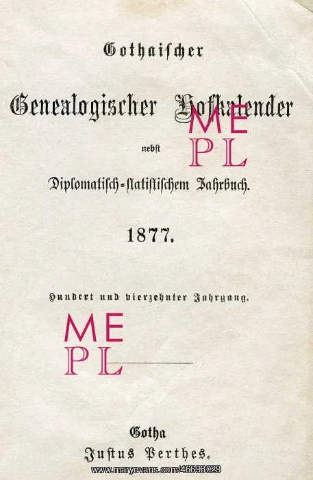 : Almanach de Gotha : Almanach de Gotha