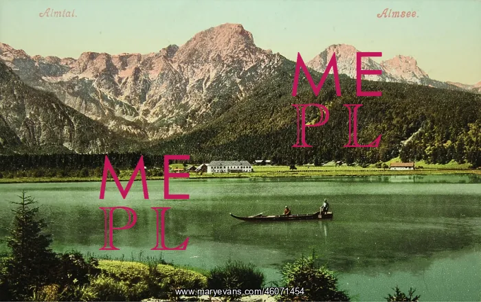 : Almsee near Grunau (Upper Austria). In the foreground : Almsee near Grunau (Upper Austria). In the foreground