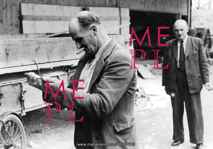 : Alois Irlmaier with a divining rod : Alois Irlmaier with a divining rod