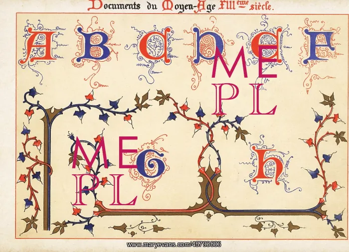 : Alphabet of decorative initial letters from A : Alphabet of decorative initial letters from A