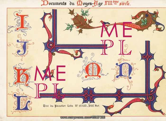 : Alphabet of decorative initial letters from I : Alphabet of decorative initial letters from I