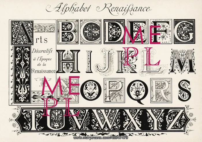 : Alphabet of decorative initial letters from the Renaissance : Alphabet of decorative initial letters from the Renaissance