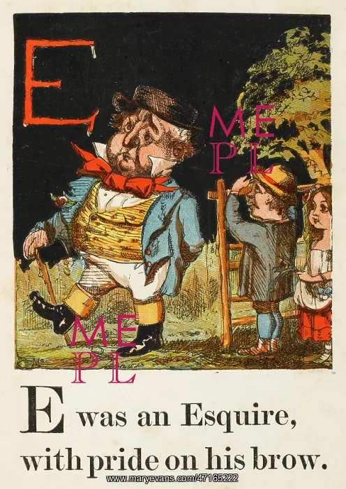  : ALPHABET / E FOR ESQUIRE