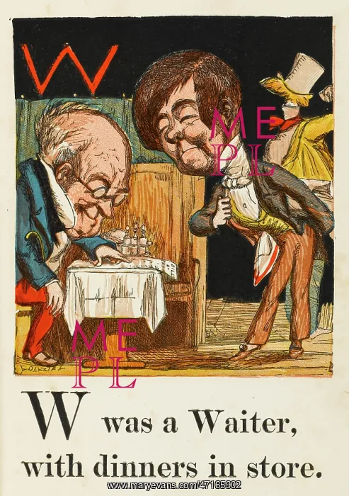  : ALPHABET / W FOR WAITER