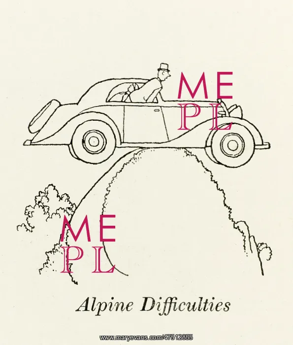 : Alpine Difficulties - W Heath Robinson : Alpine Difficulties - W Heath Robinson