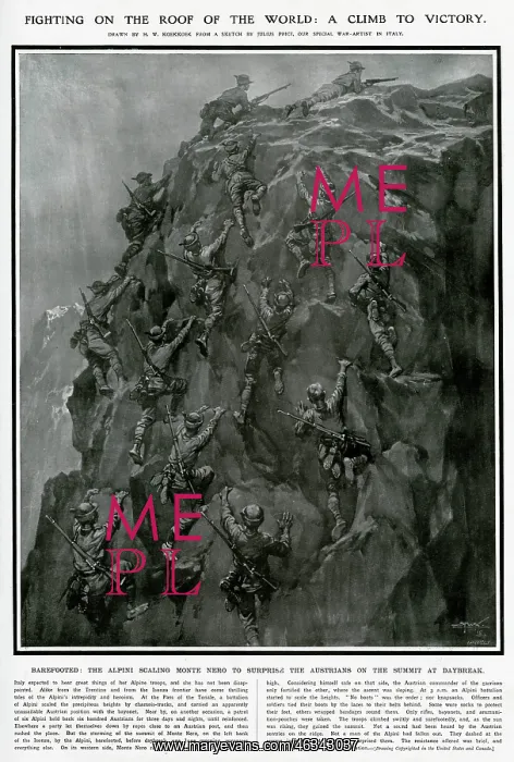 : Alpini scaling Monte Negro 1915 : Alpini scaling Monte Negro 1915