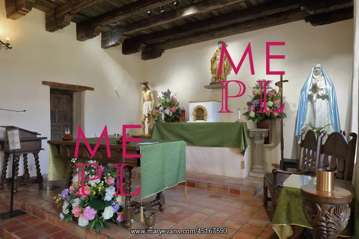 : Altar, Chapel, Mission Espada, San Antonio, Texas, USA : Altar, Chapel, Mission Espada, San Antonio, Texas, USA