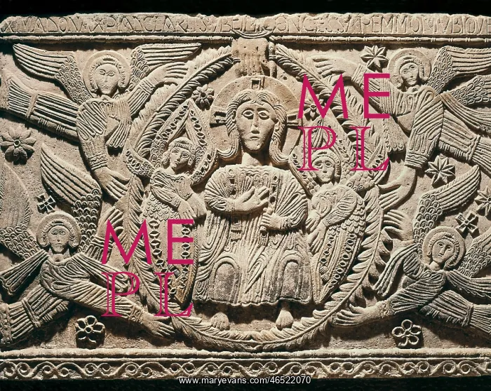 : Altar of Duke Ratchis. 740s. Deatil of the frontal : Altar of Duke Ratchis. 740s. Deatil of the frontal