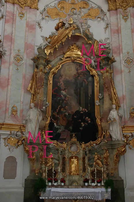 : Side altar, Ettal Monastery, Upper Bavaria, Germany : Side altar, Ettal Monastery, Upper Bavaria, Germany