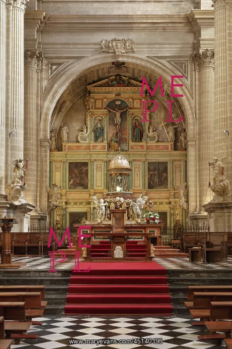: Altarpiece, Catedral de la Asuncion, Jaen, Andalusia, Spain : Altarpiece, Catedral de la Asuncion, Jaen, Andalusia, Spain