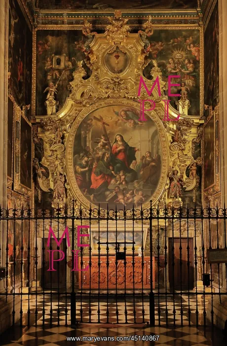 : Altarpiece, Catedral de la Asuncion, Jaen, Andalusia, Spain : Altarpiece, Catedral de la Asuncion, Jaen, Andalusia, Spain