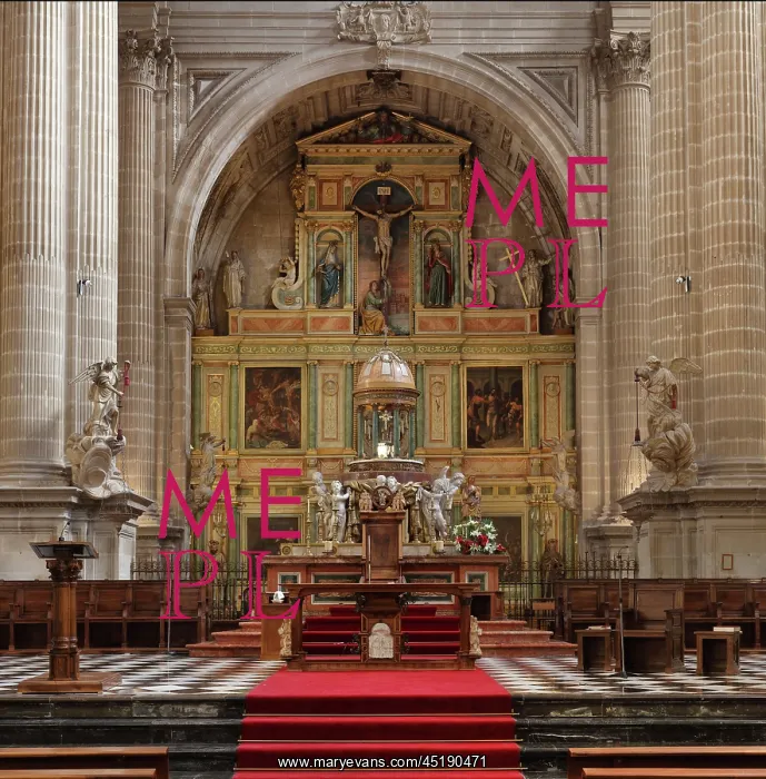 : Altarpiece, Catedral de la Asuncion, Jaen, Andalusia, Spain : Altarpiece, Catedral de la Asuncion, Jaen, Andalusia, Spain
