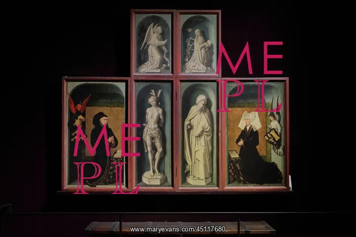 : Altarpiece, Hospices de Beaune, Beaune, Burgundy, France : Altarpiece, Hospices de Beaune, Beaune, Burgundy, France