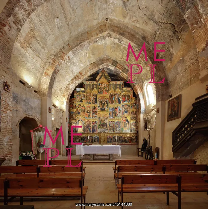 : Altarpiece, Iglesia de San Blas, Anento, Aragon, Spain : Altarpiece, Iglesia de San Blas, Anento, Aragon, Spain
