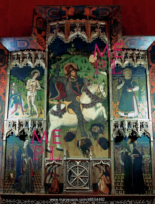 : Altarpiece with St. James in the central panel. Chapel of th : Altarpiece with St. James in the central panel. Chapel of th