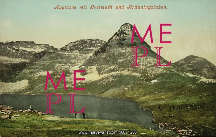 : Altaussee. Augstsee with Greimuth and Brauningzinken : Altaussee. Augstsee with Greimuth and Brauningzinken