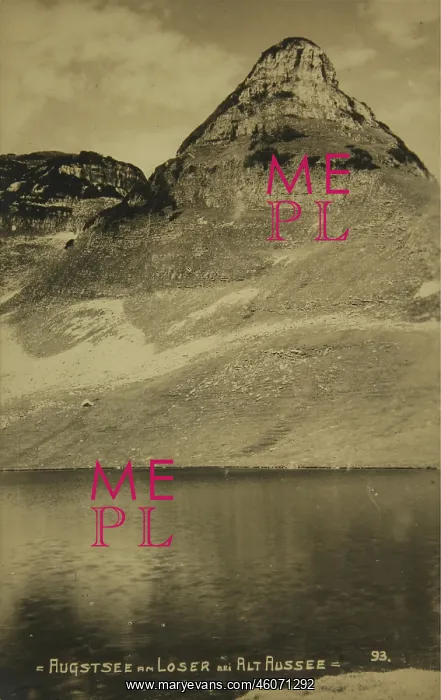: Altaussee. Augstsee at Loser. About 1925. Collotype : Altaussee. Augstsee at Loser. About 1925. Collotype