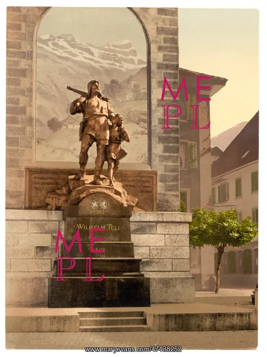 : Altdorf, William Tell's Memorial, Lake Lucerne, Switzerland : Altdorf, William Tell's Memorial, Lake Lucerne, Switzerland
