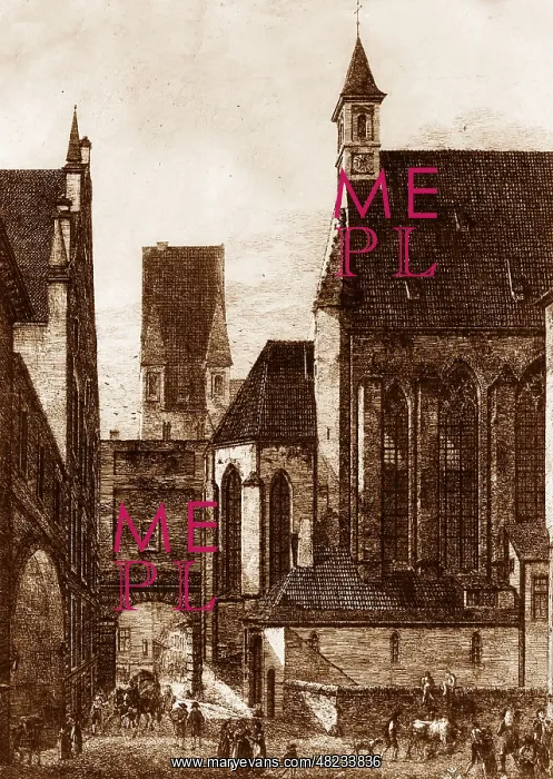 : The Alte Hofkirche in Munich, 1810 : The Alte Hofkirche in Munich, 1810