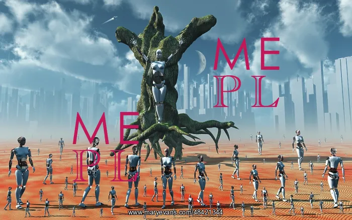 : In an alternate reality cyborgs pay homage to their creat ? : In an alternate reality cyborgs pay homage to their creat ?