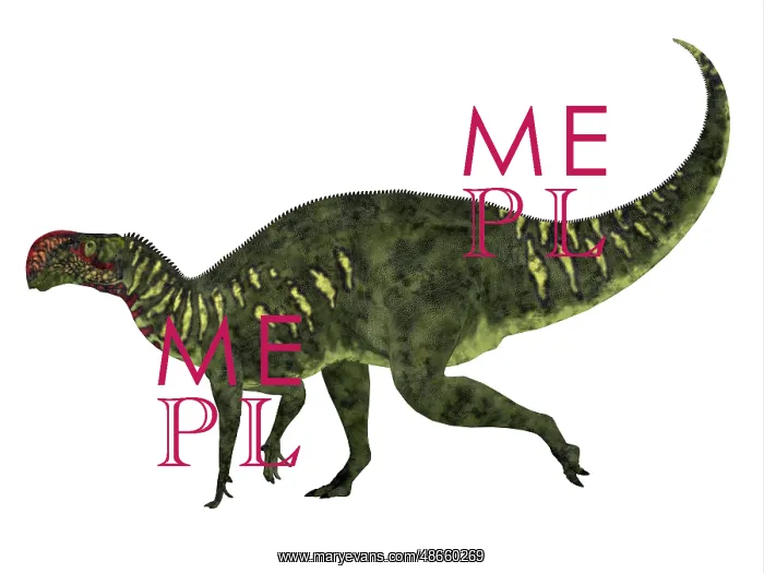 : Altirhinus dinosaur, side profile : Altirhinus dinosaur, side profile