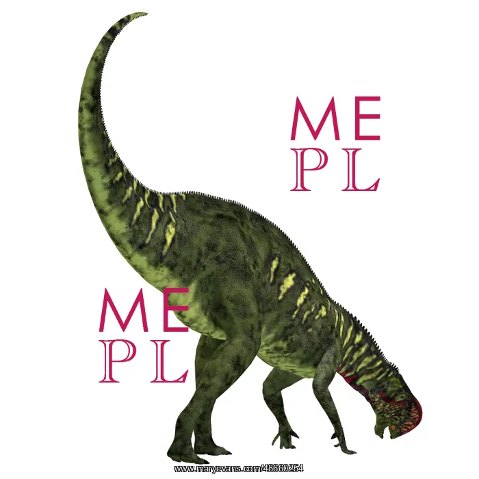 : Altirhinus dinosaur, white background : Altirhinus dinosaur, white background
