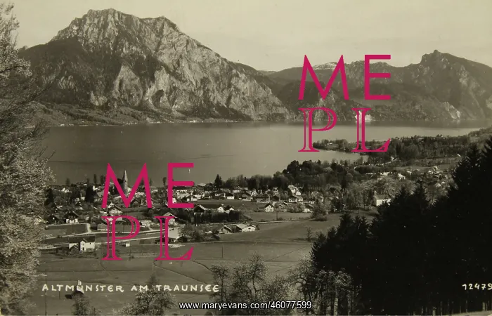 : Altmunster at Traunsee. View of the village : Altmunster at Traunsee. View of the village