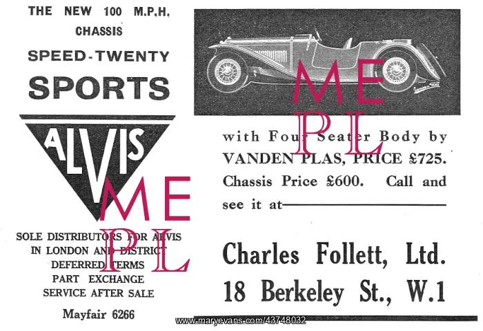 : Alvis Speed Twenty Vanden Plas : Alvis Speed Twenty Vanden Plas