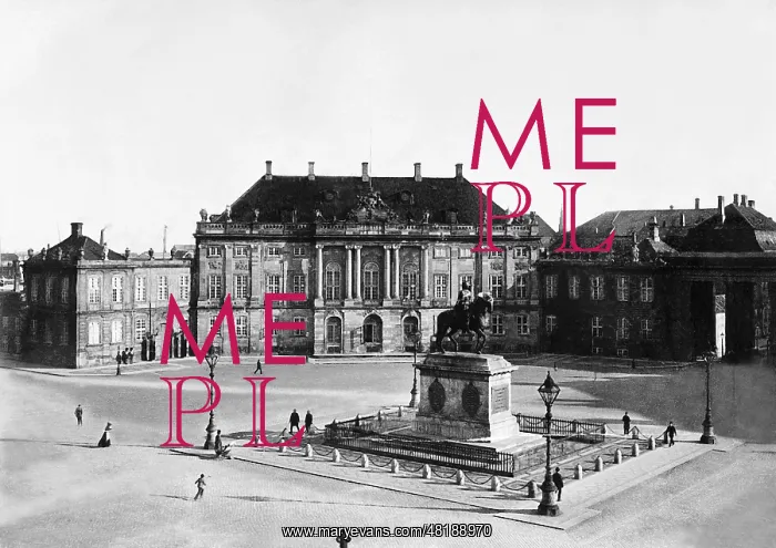 : Amalienborg Palace in Copenhagen, 1894 : Amalienborg Palace in Copenhagen, 1894