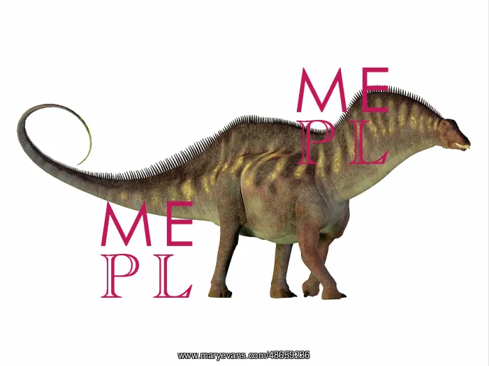 : Amargasaurus dinosaur, side profile : Amargasaurus dinosaur, side profile