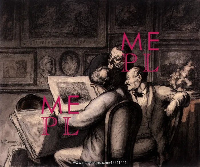  : Amateurs Looking at a Print by Raffet