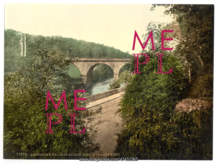 : Ambergate, railway bridge over River Derwent, Derbyshire, En : Ambergate, railway bridge over River Derwent, Derbyshire, En
